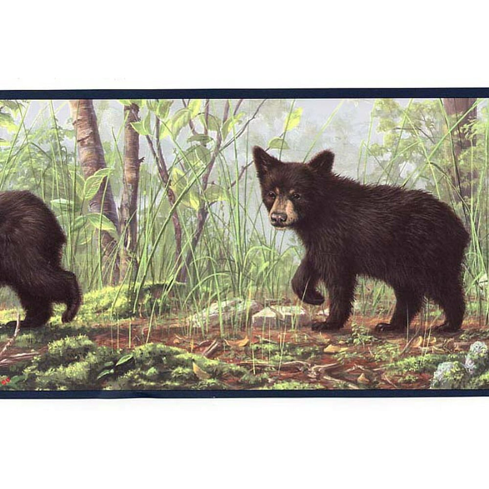 878483 Black Bears Wallpaper Border HB112103b - Walmart.com - Walmart.com