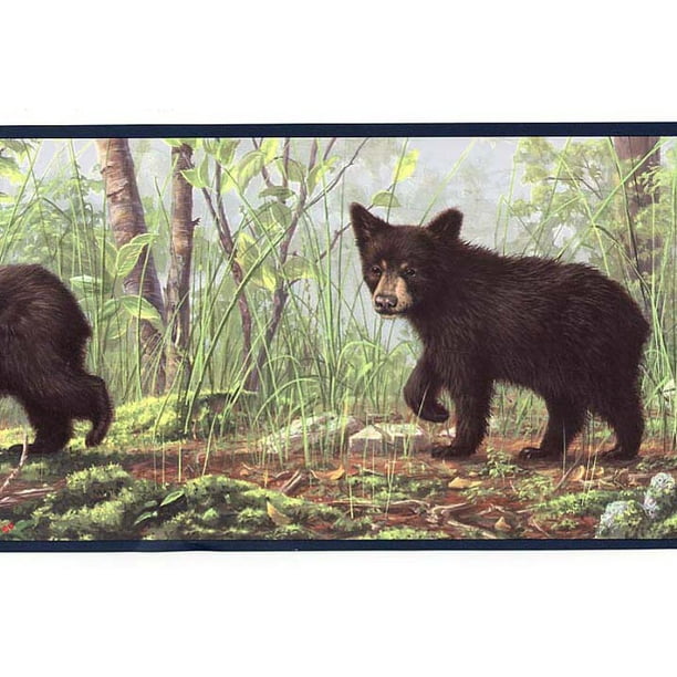 878483 Black Bears Wallpaper Border HB112103b