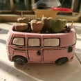thumbnail image 4 of Transemion Plant Garden Ceramic Planter Pots Lightweight And Portable Weather-resistant Cars Style Flower Pot purple car 1Set, 4 of 6