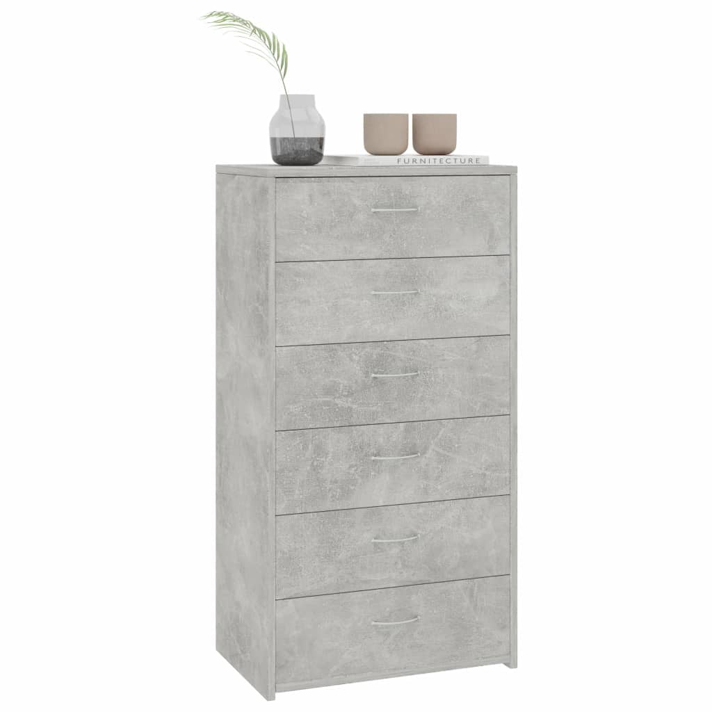 Kepooman Modern Sideboard with 6 Drawers, Buffet Storage Side Cabinet Dresser Organiser for Living Room Kitchen, Light Gray Kepooman Modern Sideboard with 6 Drawers, Buffet Storage Side Cabinet Dresser Organiser for Living Room Kitchen, Light Gray