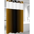 thumbnail image 4 of Orange Black Ombre No Hook Shower Curtain Waterproof,Bathroom Curtains with Snap in Liners and See Through Top Window,Gradient Contemporary Abstract Art Hotel Style Bathtub Curtains Shower 36"Wx78"L, 4 of 8