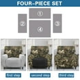 thumbnail image 6 of Xixirimido Realistic Forest Camo Pattern Recliner Chair Cover, 4-Pieces Stretch Recliner Covers for Recliner Chair Soft Reclining Chair Slipcover Furniture Protector for Pets Kids, 6 of 7