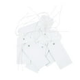 JAM Medium Holiday White Paper Gift Tags, with String 4.75" x 2.37" x 2