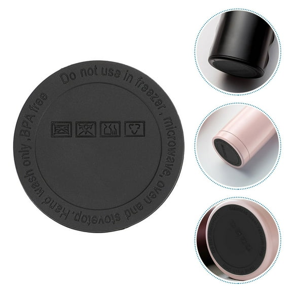 Worgeous Black Self Adhesive Rubber Coasters for Home Non Slip Heat Resistant Tumbler Bottoms 6pcs 56 mm
