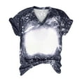 thumbnail image 5 of Giftesty Women's Tops Women's Casual Loose Blouse Tiy-dye Printing V Neck T-Shirt Shirts Blouse Print Tee, 5 of 5
