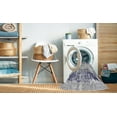thumbnail image 2 of Ahgly Company Machine Washable Indoor Round Industrial Modern Platinum Silver Gray Area Rugs, 7' Round, 2 of 7