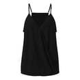 thumbnail image 4 of Fgnfyis Womens Tops Women's Summer Solid V Neck Tank Tops Sleeveless Loose Casual Women Tank Tops Black S, 4 of 4