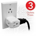 thumbnail image 1 of eLink EL-683 Cube Wall Tap 3-Outlet White, 1 of 3