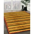 thumbnail image 3 of Ahgly Company Machine Washable Indoor Square Abstract Dark Orange Area Rugs, 4' Square, 3 of 7