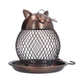 thumbnail image 2 of Comedero para pájaros de malla metálica para pájaros silvestres, decoración para patio, jardín, estilo retro, con forma de gatito., 2 of 14
