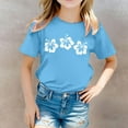 thumbnail image 2 of Chemises Chaudes de Natation pour Petites Filles, Chemise Décontractée Imprimée à Col Rond et Manches Courtes pour Tout-Petits, 2 of 5