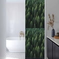 thumbnail image 3 of Green Forest Window Privacy Film, Pine Trees Modern Mysterious Art Static Cling UV Sun Blocking Heat Control Window Tint Day and Night, Non-Adhesive One Way Windows Privacy Cover 17.7''x78.7'', 3 of 7