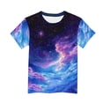 thumbnail image 5 of IVEYRTF Boys Star Print Short Sleeve T-Shirt Casual Round Neck Top for School Activities Everyday Comfort Sporty Style Shirt(Multicolor#2,14-15 Years), 5 of 5