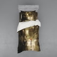 thumbnail image 2 of Ambesonne Urban Bedding Set 4 Pcs, Romantic View Rainy Day, Queen, Sepia, 2 of 3