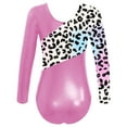 thumbnail image 4 of YEAHDOR Girls Gymnastics Leotard Long Sleeve Dancewear Colorful Prints Athletic Ballet Dance Leotard Colorful Leopard 12, 4 of 6