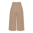 thumbnail image 4 of EDFBUYKRS Female Women Pants Casual Sweatpants Women Long City Women's Imitation and Linen Solid Color Elastic Waist Casual Pants Sports Capri Pants Xxl, 4 of 5