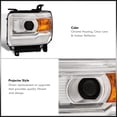 thumbnail image 4 of AJP Distributors Chrome Housing Amber Signal Driving Projector Headlights Lamps Assembly LH+RH Compatible/Replacement For GMC Sierra 1500 2500HD 3500HD 2014 2015 2016 2017 2018 2019 14 15 16 17 18 19, 4 of 9