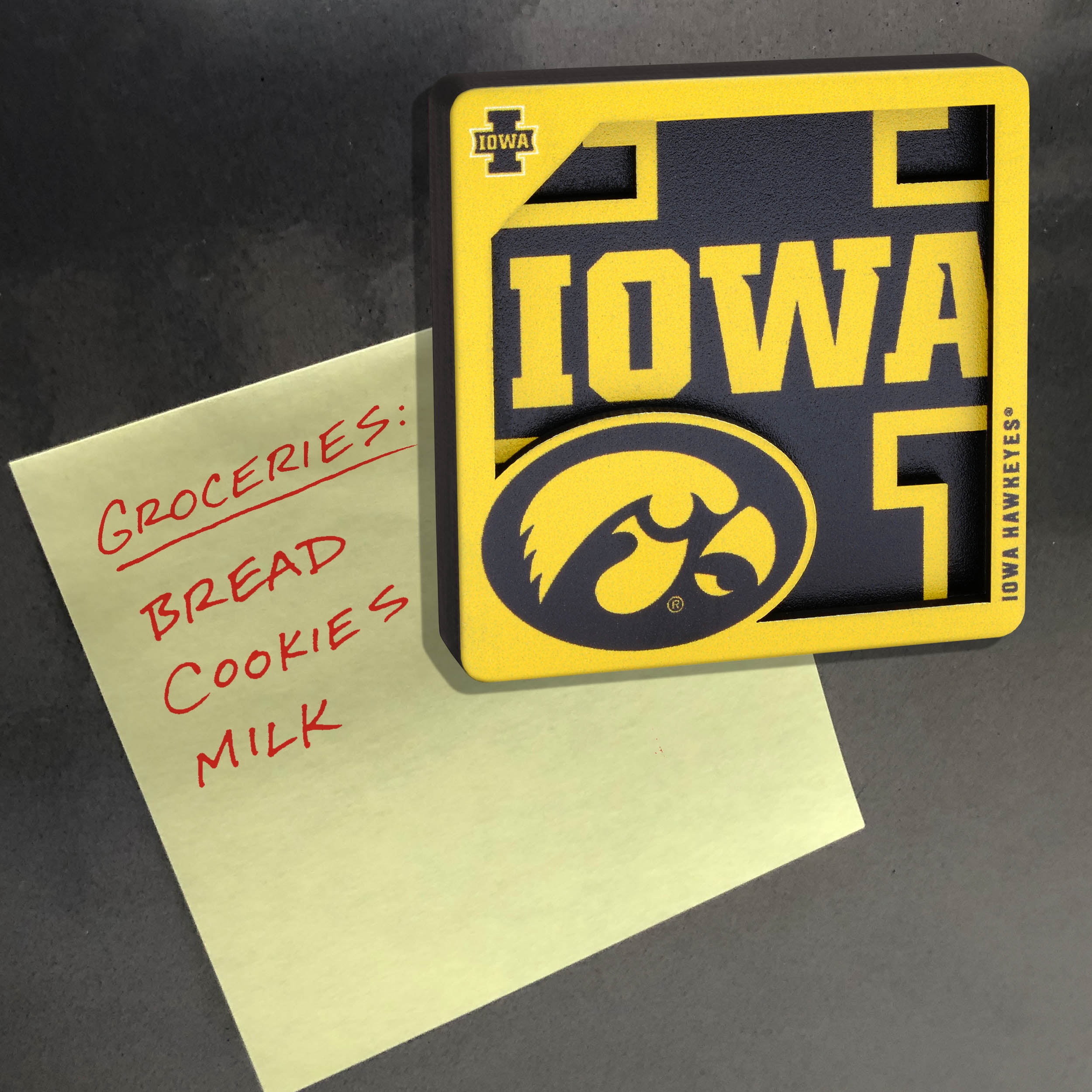YouTheFan NCAA Iowa Hawkeyes 3D Logo Series Magnet