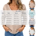 thumbnail image 3 of Edvintorg V Neck Sweaters for Women Plus Size Long Sleeve Casual Lightweight Knit Sweater Womens Clothing Khaki XXL, 3 of 7