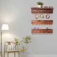 thumbnail image 4 of 3 unids/set estante de almacenamiento montado en la pared para el hogar joyería collar pulsera gancho colgante estante, 4 of 8