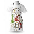 thumbnail image 3 of Travel Apron Hand Drawn Famous Tourist Places Big Ben London UK British Monuments Illustration, Unisex Kitchen Bib Apron with Adjustable Neck for Cooking Baking Gardening, Multicolor, by Ambesonne, 3 of 3