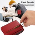 thumbnail image 6 of Decase Compatible with Samsung Galaxy Z Flip 4 Case with Card Holder and Strap for Women,Crossbody Lanyard,Stand Ring Kickstand,Snap Clasp,Phone Wallet Case,Red, 6 of 10