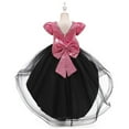 thumbnail image 4 of WMQPNNS Girls Sequin Party Formal Dress Wedding Guest Sparkle Birthday Tutu Dress High Low Prom Dresses Photoshoot Dresses, Dress for Age 13-14 Years, Pink, 4 of 5