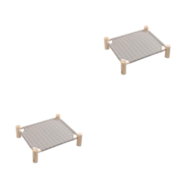 Billuyoard Cama para mascotas elevada resistente y duradera - Madera de pino para mascotas pequeñas Cama para mascotas desmontable y lavable Type4 NO4