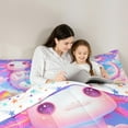 thumbnail image 5 of Feelyou Dreamy Axolotl Bedding Comforter Set, Cartoon Rainbow Galaxy Twin Comforter Sets, Teens Boys Girls Kids Reversible Bedding Set, Breathable Home Decor, 2-Piece, 5 of 8