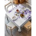 thumbnail image 2 of Purple Eucalyptus Suqare Tablecloth - 60 x 60 Inch, Botanical Plant Rustic Branch Floral Waterproof & StainResistant Tablecloth, Washable Oil-proof Table Cover for Dining/Party/Wedding/Camping/Buffet, 2 of 9