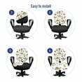 thumbnail image 4 of Oriental Office Chair Slipcover, Watercolor Style Interpretation of Camels with Ornamental Saddle and Cacti, Protective Stretch Decorative Fabric Cover, Standard Size, Multicolor, by Ambesonne, 4 of 5