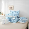 thumbnail image 5 of Erosebridal Blue Bow Bed in a Bag King Size,Retro Rustic Cowboy Bed Set,White Daisy Bedding King Size For Kids,Super Cozy Room Decoration Reversible,7 Pieces, 5 of 6