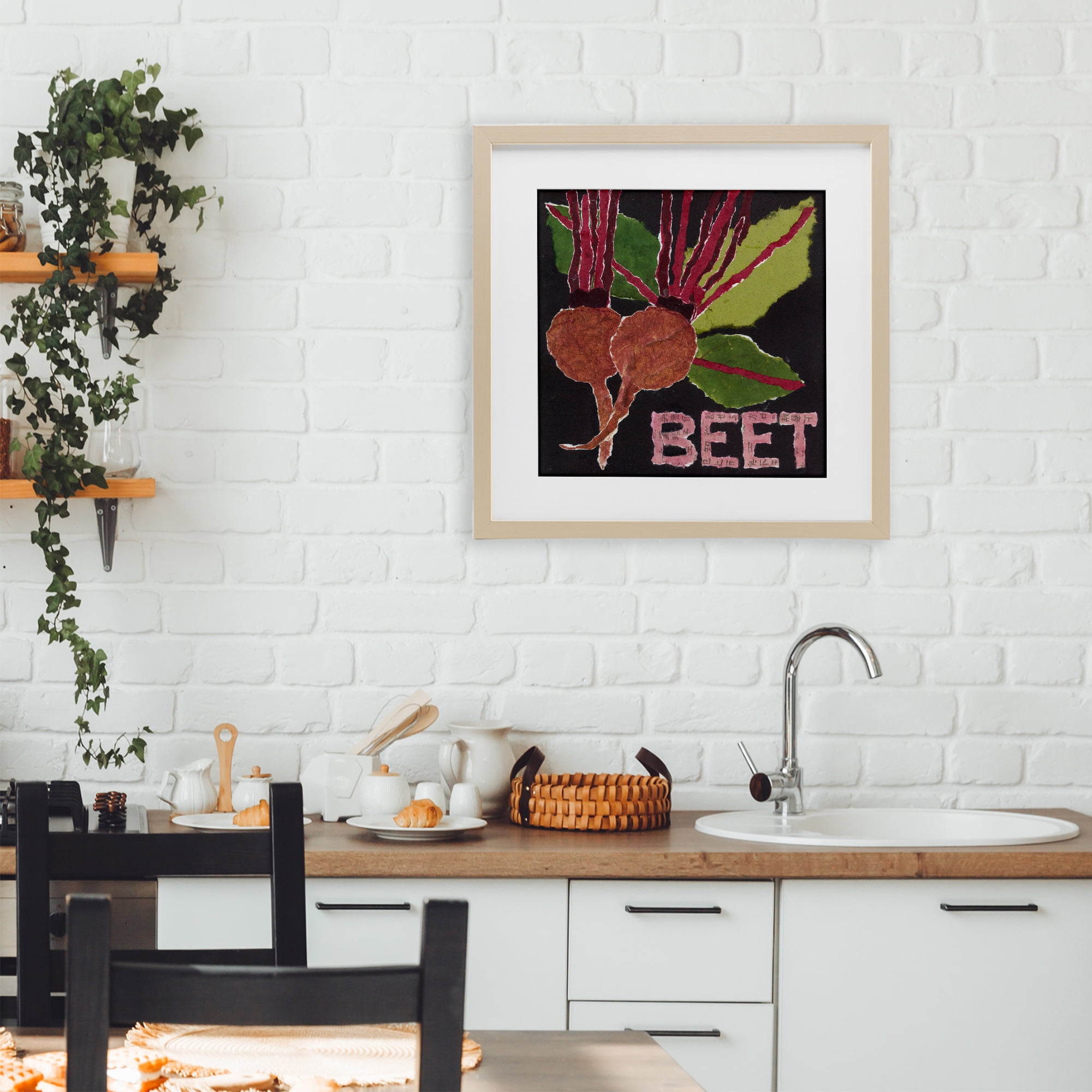 Stupell Industries Beets Root Vegetable Birch Framed Print Under Glass, design by Nancy Overton