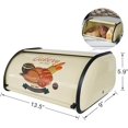 thumbnail image 4 of Bread Box Kitchen Metal Container for Storage Bin Countertop Keeper Rustic Holder Vintage airtight Counter with Roll Top Farmhouse Bread Boxes, 4 of 12