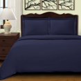 thumbnail image 2 of 400-Thread Count 100% Egyptian Cotton Elegant Solid Duvet Cover Set Navy Blue / King/Cal King, 2 of 5