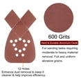 thumbnail image 4 of Unique Bargains 40 Packs 600 Grits 12 Holes Hook & Loop Sandpapers Triangular Sanding Pads Sheets with Extra Tips, 4 of 6