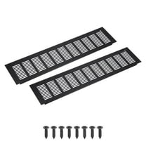 Uxcell 18 x 4 Inch Rectangle Ventilation Grille, 2PCS Aluminum Air Vent Cover, Black