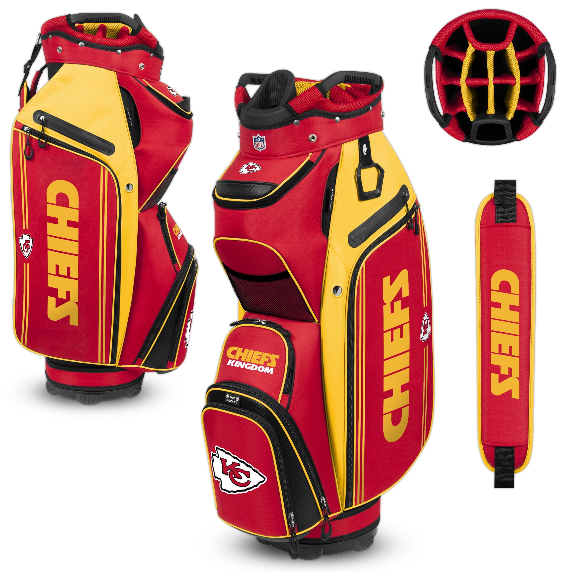 WinCraft Kansas City Chiefs Bucket III Cooler Cart Golf Bag