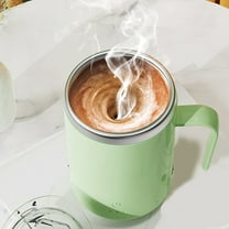 Tuvgenk Self Stirring Coffee Mug Microwave-Safe Green Stainless Steel 13.5oz Usb-Powered Automatic Stirring Mug Bpa-Free for Women, Men – Perfect for Office and Home