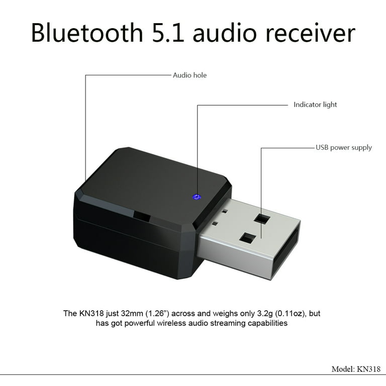 USB Bluetooth 5.1 Adapter Transmitter Receiver Bluetooth Audio