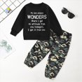 thumbnail image 2 of HCNTES Baby Boy Winter Clothes Toddler Boys Clothes Fall Winter Outfit Sets, Kids Outfits Sets 6M 12M 18M 2T 3T 2Pcs Set Boys Long Sleeved Letter Print Sweatshirt Trousers Suit, 2 of 5