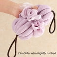 thumbnail image 5 of Toalla de baño con flores para tirar hacia atrás, Bola de baño para adultos, Toalla de baño exfoliante, tira trasera de baño de burbujas, Bola de flores para baño de burbujas, 5 of 5