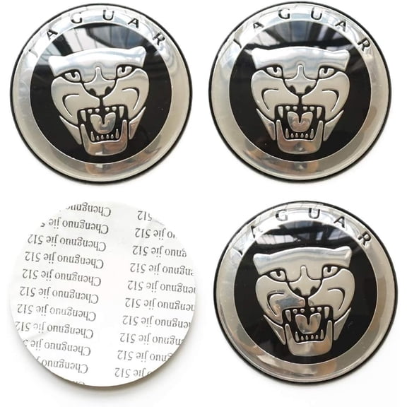 Wheel Center Hub Cap Stickers-4PCS 65MM 2.56'' Auto Car Styling Accessories Emblem Badge Decal Cover fit for Jaguar XF XJ XJS XK S-Type X-Type