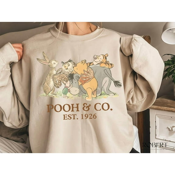 Retro Winnie The Pooh Sweatshirt, Vintage Winnie Pooh and Friends Shirt, Birthday Gift, Friends Gift