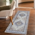 thumbnail image 4 of GLN Rugs Vona - Indoor, Machine Washable Area Rug 2'6"x7' Cream/Navy Home Carpet, 4 of 7