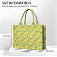 thumbnail image 3 of Large Capacity Tote Bag,Yellow Lemon Fruit Slices LightGreen Pattern Handbag Fashion Luxury Tote Bag,15.7"x13"x 5.1" Inches,Laptop Compatible, 3 of 6