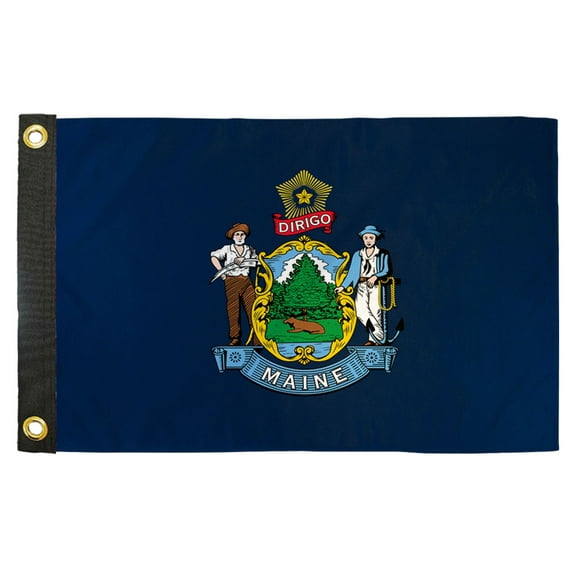 Maine 12x18in Boat Flag - State Boating Sailing ATV Flag