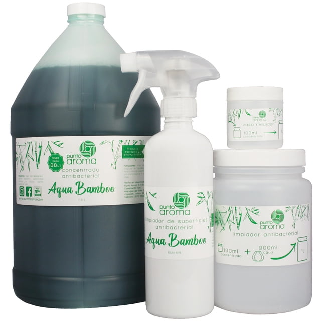 Kit de limpiador ANTIBACTERIAL multiusos concentrado Punto Aroma Bamboo