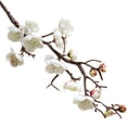 thumbnail image 3 of Flores de cerezo artificiales de seda y plástico para decoración del hogar. Blanco, 3 of 9