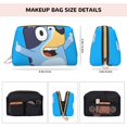 thumbnail image 5 of Silaia Bluey Print Leather Makeup Bag with Zipper, Cosmetic Organizer, Travel Travel Cosmetic Bag,Toiletry Organizer with Inner Pockets, 5 of 8